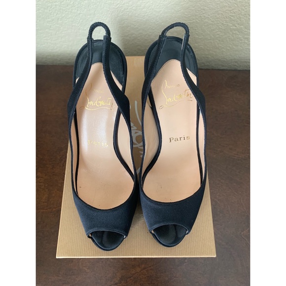 Christian Louboutin Yoyo Sling Zeppa Heels - Picture 2 of 5